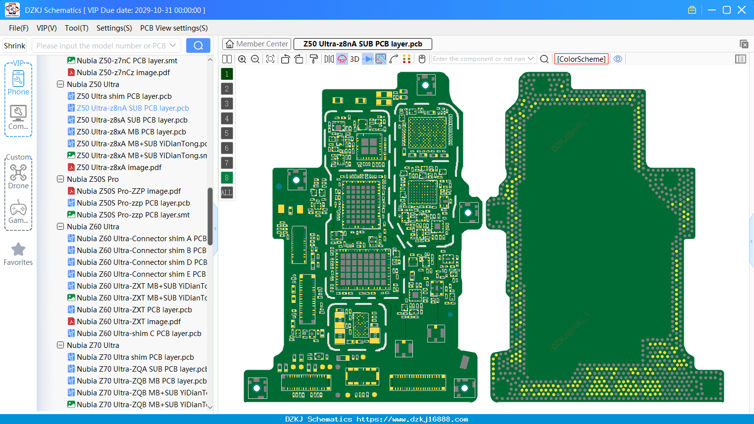 Nubia Z50 Ultra-z8nA SUB PCB Layer